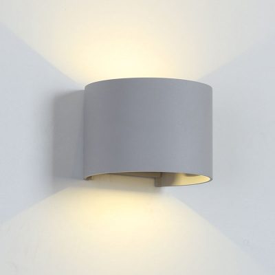 LED ΑΠΛΙΚΑ ΣΤΡΟΓΓΥΛΗ 2X5W 4000K IP54 ΓΚΡΙ