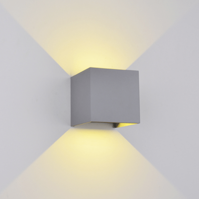 LED ΑΠΛΙΚΑ ΤΕΤΡΑΓΩΝΗ 2X5W 4000K IP54 ΓΚΡΙ