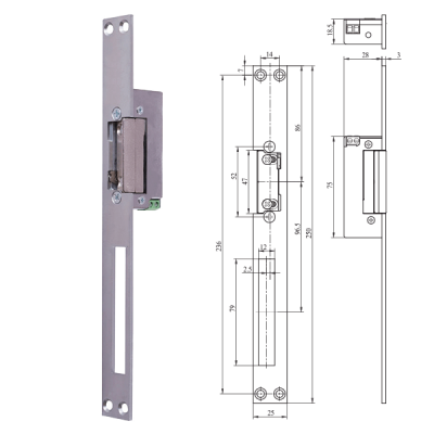 ELECTROMAGNETIC STRIKE PLATES 6-12V AC/DC