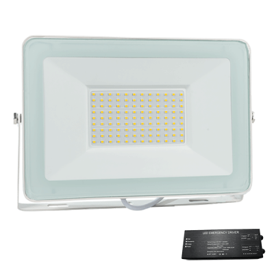 VEGA100 SLIM SMD 100W LED ΠΡΟΒΟΛΕΑΣ 3000K WH+ ΚΙΤ ΑΣΦΑΛΕΙΑΣ