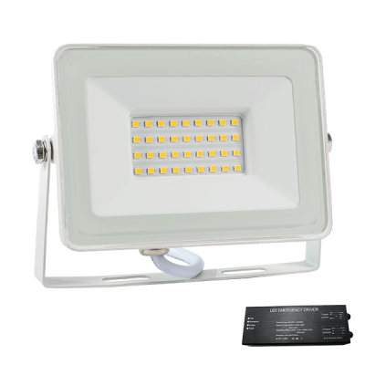 VEGA30 SLIM SMD 30W LED ΠΡΟΒΟΛΕΑΣ 3000K ΛΕΥΚΟ+ ΚΙΤ ΑΣΦΑΛΕΙΑΣ