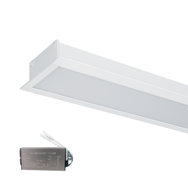 WHE LED ΠΡΟΦΙΛ ΧΩΝΕΥΤΟ S48 24W 4000K 1200MM ΛΕΥΚΟ+ΚΙΤ ΑΣΦΑΛΕΙΑΣ - Image 1