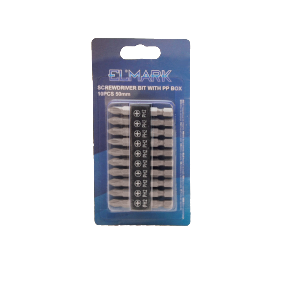 598452 SCREWDRIVER BIT WITH PP BOX 10PCS 50mm - Image 1