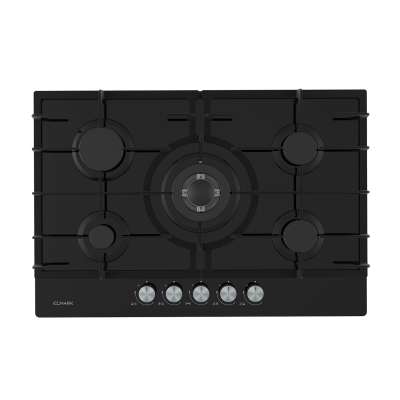 ELMARK EL-75GQ095 GLASS GAS HOB 75CM