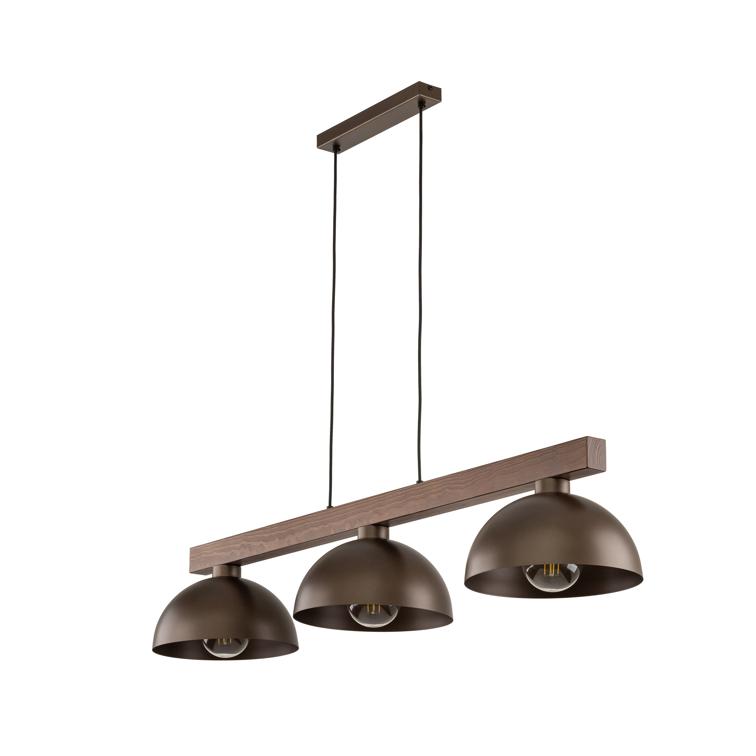 6299 TK LIGHTING CHANDELIER OSLO 6299 3XE27 BROWN - Image 1