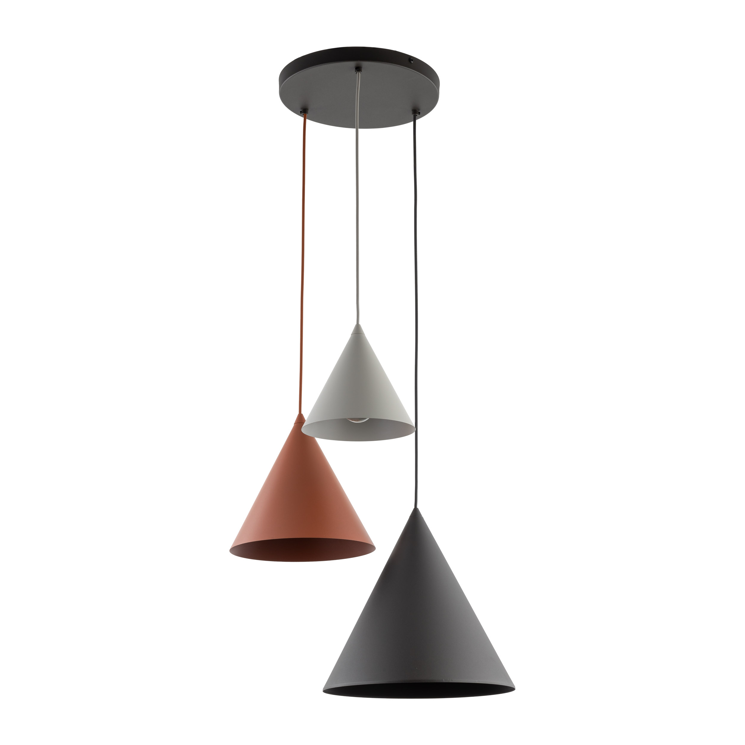 6633-E TK LIGHTING PENDANT CONO 6633 3XE27 MULTICOLORED - Image 1