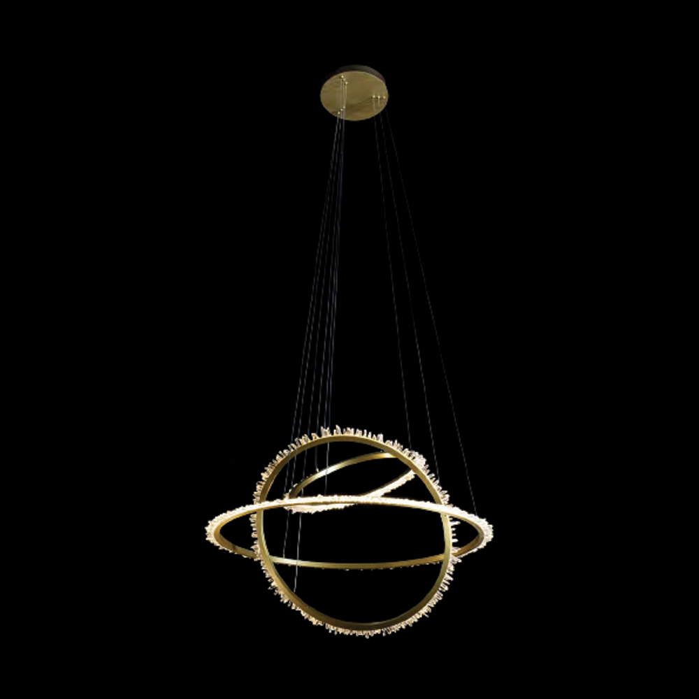 955CORONA10430PGD CORONA LED PENDANT 104W 3000K 860MM, GOLD - Image 1