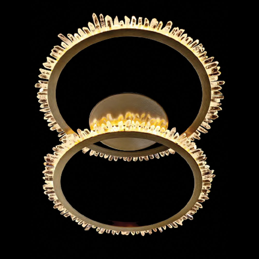 955CORONA3430CGD CORONA LED CEILING LAMP 34W 3000K, GOLD - Image 1