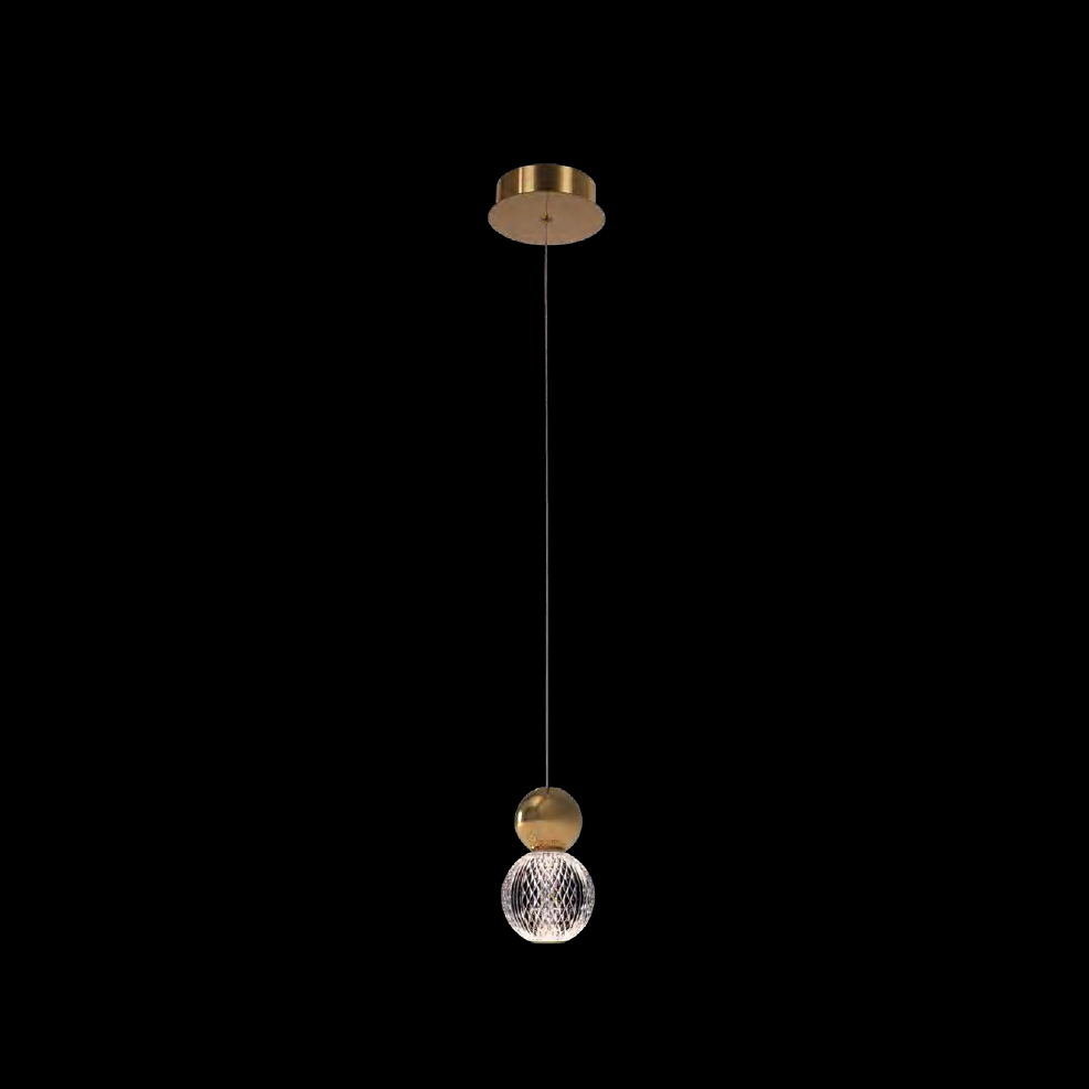 955DIAMOND530PGD DIAMOND LED PENDANT 5W 3000K, GOLD - Image 1