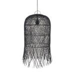 ΦΩΤΙΣΤΙΚΟ ΚΡΕΜΑΣΤΟ ΜΟΝΟΦΩΤΟ Ε27 MAX 60W Ø33x210mm RATTAN ΜΑΥΡΟ ARTE ILLUMINA KAI