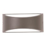 ΑΠΛΙΚΑ ΤΟΙΧΟΥ ΟΒΑΛ E27 MAX 10W LED 220X99X100 IP54 ΓΚΡΙ PRO ARTE ILLUMINA