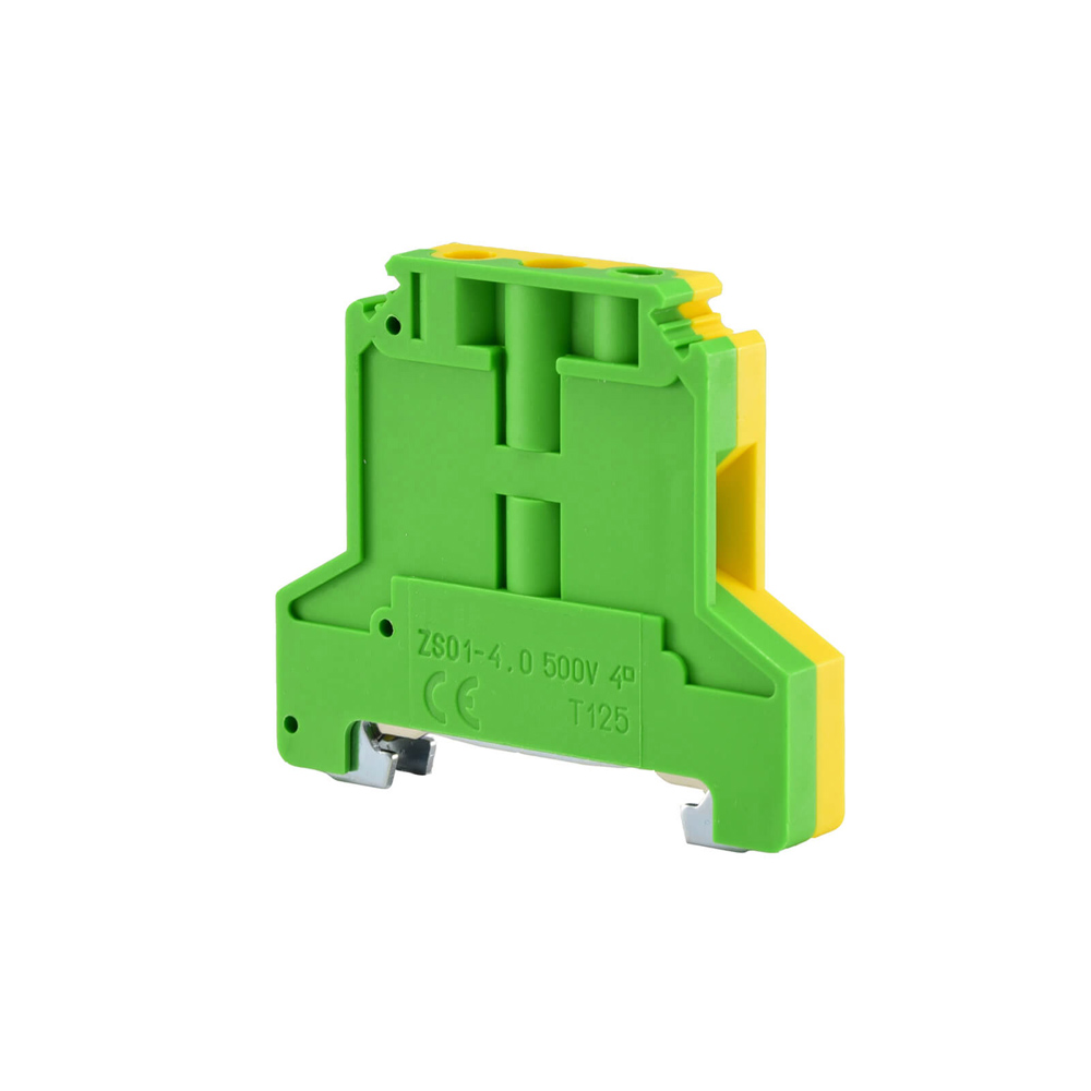 14313319 SCREW TERMINAL BLOCK 4MM2 HF PA66 UL94, Y/G - Image 1