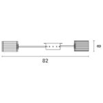 ΦΩΤΙΣΤΙΚΟ ΚΡΕΜΑΣΤΟ 6ΦΩΤΟ LED 60W 82X8 ΜΑΥΡΟ-ΧΡΥΣΟ ARTE ILLUMINA - Image 3