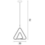 ΦΩΤΙΣΤΙΚΟ ΚΡΕΜΑΣΤΟ ΤΡΙΓΩΝΟ LED 30W 410X410X140 4000Κ ΜΑΥΡΟ ARTE ILLUMINA SATURN - Image 3