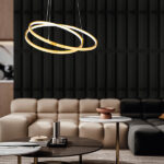 ΦΩΤΙΣΤΙΚΟ ΚΡΕΜΑΣΤΟ ΑΛΟΥΜΙΝΙΟ LED 40W Φ550X550mm 4000Κ ΧΡΥΣΟ ARTE ILLUMINA  MERCURY - Image 2