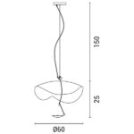 ΦΩΤΙΣΤΙΚΟ ΚΡΕΜΑΣΤΟ LED 12W Φ60X130 ΧΡΥΣΟ-ΛΕΥΚΟ ARTE ILLUMINA - Image 3