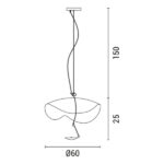 ΦΩΤΙΣΤΙΚΟ ΚΡΕΜΑΣΤΟ LED 12W Φ60X130 ΧΡΥΣΟ-ΜΑΥΡΟ ARTE ILLUMINA - Image 3