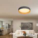 ΦΩΤΙΣΤΙΚΟ ΚΡΕΜΑΣΤΟ ΣΤΡΟΓΓΥΛΟ LED 50W 3000Κ Φ60X11 ΜΑΥΡΟ-ΞΥΛΟ ΔΡΥΣ ARTE ILLUMINA - Image 2