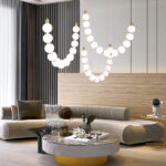 ΦΩΤΙΣΤΙΚΟ ΚΡΕΜΑΣΤΟ ΜΕΤΑΛΛΟ LED 35W 3000K 2730Lm 900Χ1890mm ΜΠΡΟΝΖΕ-ΛΕΥΚΟ  ARTE ILLUMINA TREA - Image 2