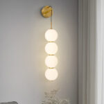 ΑΠΛΙΚΑ ΤΟΙΧΟΥ ΜΕΤΑΛΛΙΚΗ LED ΓΥΑΛΙ 19W 1482Lm 160 Χ650mm ΜΠΡΟΝΖΕ-ΛΕΥΚΟ ARTE ILLUMINA TREA - Image 2