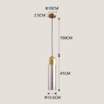 ΦΩΤΙΣΤΙΚΟ ΚΡΕΜΑΣΤΟ Φ10X40  1ΧΕ14 ΜΑΧ 8W Φ105mm SMOKY-ΧΡΥΣΟ ARTE ILLUMINA CALLIOPE - Image 3