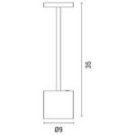 ΠΟΡΤΑΤΙΦ ΑΦΗΣ ΕΠΑΝΑΦΟΡΤΙΖΟΜΕΝΟ LED 4W 150Lm 3000K 5V DIMMABLE ΜΑΥΡΟ ARTE ILLUMINA TABLO - Image 3