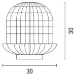 ΠΟΡΤΑΤΙΦ E27 ΒΑΣΗ ΞΥΛΟ&RATTAN Φ29X30 ΛΕΥΚΟ ARTE ILLUMINA - Image 3
