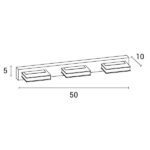 ΑΠΛΙΚΑ ΤΟΙΧΟΥ LED 12W 720Lm 4000Κ ΤΕΤΡΑΓΩΝΗ 3Φ 500X50X100 ΝΙΚΕΛ ARTE ILLUMINA - Image 3
