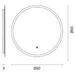 ΚΑΘΡΕΠΤΗΣ ΣΤΡΟΓΓΥΛΟΣ TOUCH LED 15W 1680Lm 4000Κ Φ60X30mm ARTE ILLUMINA MIRO - Image 3