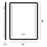 ΚΑΘΡΕΠΤΗΣ ΠΑΡΑΛΛΗΛΟΓΡΑΜΜΟΣ TOUCH LED 20W 1680lm 4000K 600X800mm ARTE ILLUMINA MIRO - Image 3