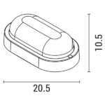 ΦΩΤΙΣΤΙΚΟ ΤΟΙΧΟΥ ΟΒΑΛ LED 12W 160X90X51 12/24V AC/DC 6500K IP54 ΛΕΥΚΟ PLUS ARTE ILLUMINA - Image 2