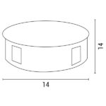 ΦΩΤΙΣΤΙΚΟ ΤΟΙΧΟΥ ΣΤΡΟΓΓΥΛΟ LED 3X4W Φ140X45 3000K IP44 ΛΕΥΚΟ PLUS ARTE ILLUMINA - Image 2