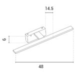 ΦΩΤΙΣΤΙΚΟ ΠΙΝΑΚΟΣ 10W 3000K 48X6X14.5 ΝΙΚΕΛ ARTE ILLUMINA SOPHI - Image 3