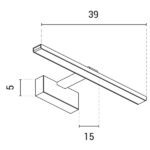 ΦΩΤΙΣΤΙΚΟ ΠΙΝΑΚΟΣ 9W 3000K 39Χ5Χ15 ΜΑΥΡΟ ARTE ILLUMINA SOPHI - Image 3