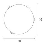 ΠΛΑΦΟΝΙΕΡΑ ΤΟΙΧΟΥ Φ30 1XΕ27 ΛΕΥΚΟ-ΝΙΚΕΛ ARTE ILLUMINA ERIS - Image 3
