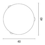 ΠΛΑΦΟΝΙΕΡΑ ΤΟΙΧΟΥ Φ40 2ΧΕ27 ΜΕΛΙ-ΜΠΡΟΝΖΕ ARTE ILLUMINA ERIS - Image 3