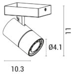 ΣΠΟΤ ΜΠΑΡΑ ΜΟΝΗ GU10 ΛΕΥΚΗ-ΜΑΥΡΗ ARTE ILLUMINA ALINE - Image 3