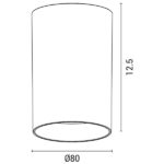 ΦΩΤΙΣΤΙΚΟ ΟΡΟΦΗΣ ΚΥΛΙΝΔΡΟΣ GU10  ΠΛΑΣΤΙΚΟ  Φ80X125  ΜΑΥΡΟ ARTE ILLUMINA - Image 2
