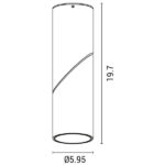 ΦΩΤΙΣΤΙΚΟ ΟΡΟΦΗΣ ΚΙΝΗΤΟ ΚΥΛΙΝΔΡΟΣ 1XGU10 MAX 8W Φ59,5X197 ΠΛΑΣΤΙΚΟ ΛΕΥΚΟ ARTE ILLUMINA CYLINDER - Image 3