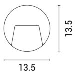 ΦΩΤΙΣΤΙΚΟ ΤΟΙΧΟΥ SLIM LED 3W IP65 230V 3000K Φ135mm ΓΡΑΦΙΤΗΣ PRO ARTE ILLUMINA - Image 2