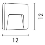 ΦΩΤΙΣΤΙΚΟ ΤΟΙΧΟΥ SLIM LED 3W IP65 230V 3000K 120X120mm ΓΚΡΙ PRO ARTE ILLUMINA - Image 2
