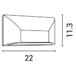 ΑΠΛΙΚΑ ΤΟΙΧΟΥ LED SLIM 6W IP65 220-240V 3000K 220X51X113mm ΛΕΥΚΟ PRO ARTE ILLUMINA - Image 2