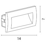 ΦΩΤΙΣΤΙΚΟ ΧΩΝΕΥΤΟ LED 3W IP54 220-240V 140X70X70mm ΓΡΑΦΙΤΗ PRO ARTE ILLUMINA - Image 2