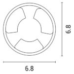 ΦΩΤΙΣΤΙΚΟ ΔΑΠΕΔΟΥ ΕΞΩΤΕΡΙΚΟ 3F LED 3W IP65 12V Φ68X24mm ΜΑΥΡΟ PRO ARTE ILLUMINA - Image 2