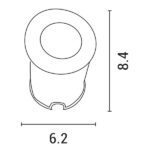 ΦΩΤΙΣΤΙΚΟ ΔΑΠΕΔΟΥ ΕΞΩΤΕΡΙΚΟ LED 3W IP65 85-265V Φ62mm ΜΑΥΡΟ PRO ARTE ILLUMINA - Image 2