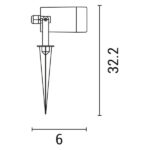 ΣΠOT ΚΗΠΟΥ ΠΛΑΣΤΙΚΟ GU10 IP65 230V ΓΚΡΙ ARTE ILLUMINA - Image 2