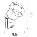 ΣΠOT ΚΗΠΟΥ ΠΛΑΣΤΙΚΟ GU10 IP65 220-240V Φ95X100mm ΛΕΥΚΟ ARTE ILLUMINA - Image 2