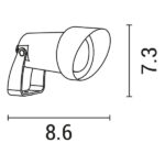 ΣΠOT ΚΗΠΟΥ ΠΛΑΣΤΙΚΟ ΜΕ ΚΑΛΥΠΤΡΟ GU10 IP54 230V Φ95X100 ΜΑΥΡΟ ARTE ILLUMINA - Image 2