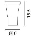 ΣΠΟΤ ΚΗΠΟΥ ΜΕΤΑΛΛΙΚΟ MR16 IP65 12V ΛΕΥΚΟ ARTE ILLUMINA - Image 2
