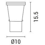 ΣΠΟΤ ΚΗΠΟΥ ΜΕΤΑΛΛΙΚΟ GU10 IP65 230V ΛΕΥΚΟ ARTE ILLUMINA - Image 2